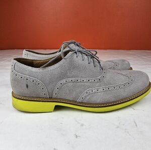Cole Haan Men Oxford Wingtip Dress Shoe Gray Leather 9 (lot 1223)